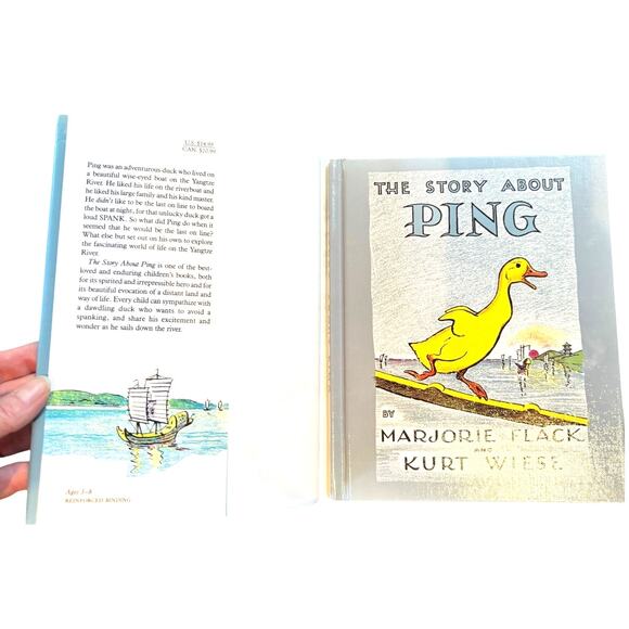 The Story About Ping Book by Flack and Wiese, Modern Copy, HCDJ - Picture 4 of 7